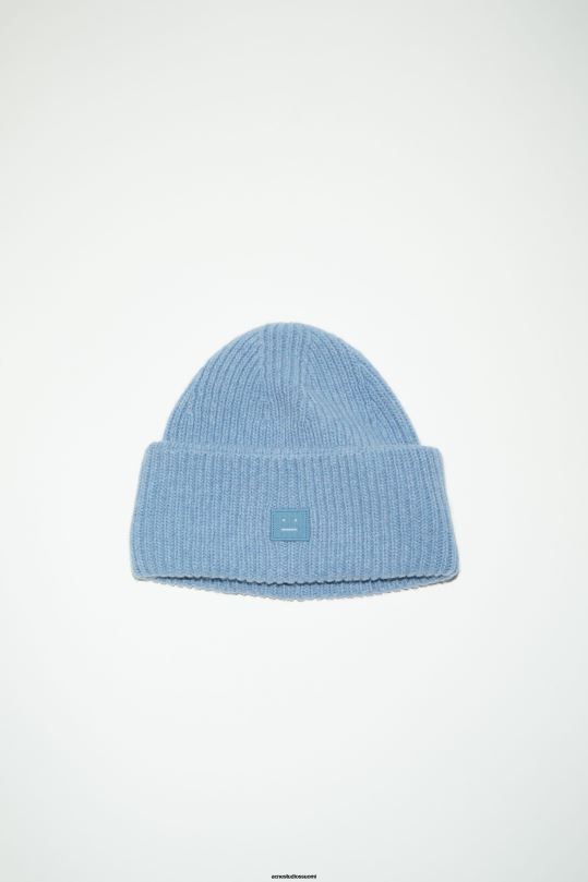 Acne Studios Lisätarvikkeet teräksensininen melansi 0VF2B643 pieni kasvopipo logolla