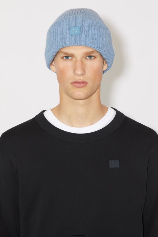 Acne Studios Lisätarvikkeet teräksensininen melansi 0VF2B643 pieni kasvopipo logolla