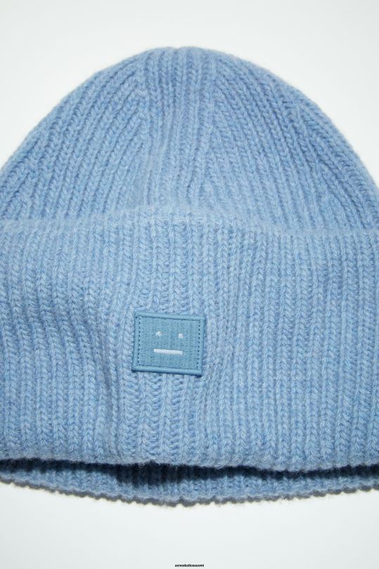 Acne Studios Lisätarvikkeet teräksensininen melansi 0VF2B643 pieni kasvopipo logolla