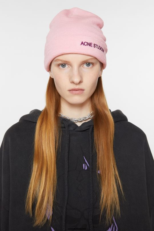 Acne Studios Lisätarvikkeet vaalea pinkki 0VF2B868 logopipo