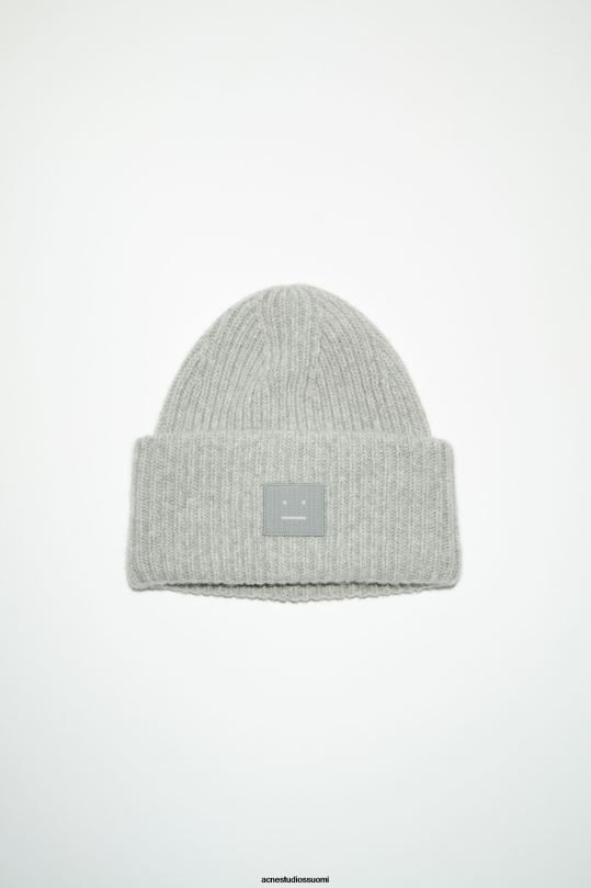 Acne Studios Lisätarvikkeet vaaleanharmaa melansi 0VF2B661 iso kasvopipo logolla