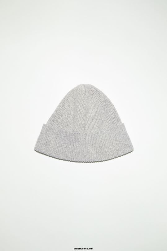 Acne Studios Lisätarvikkeet vaaleanharmaa melansi 0VF2B662 villainen kashmir pipo
