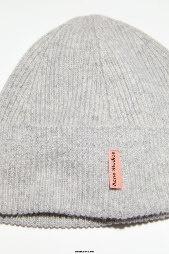 Acne Studios Lisätarvikkeet vaaleanharmaa melansi 0VF2B662 villainen kashmir pipo