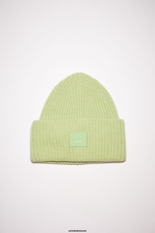 Acne Studios Lisätarvikkeet vaaleanvihreä melansi 0VF2B770 iso kasvopipo logolla