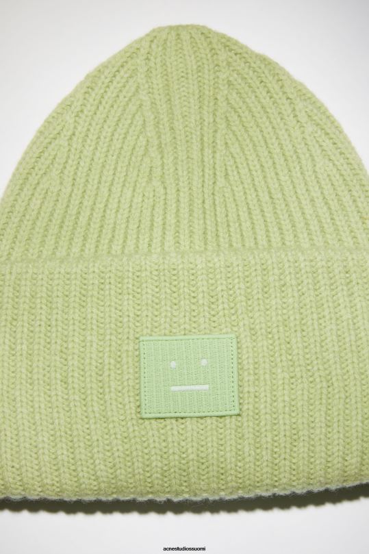 Acne Studios Lisätarvikkeet vaaleanvihreä melansi 0VF2B770 iso kasvopipo logolla