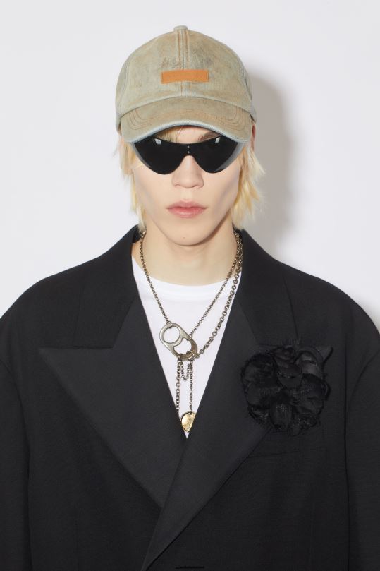 Acne Studios Lisätarvikkeet musta 0VF2B479 metallirunkoiset aurinkolasit kiitoradaesitys