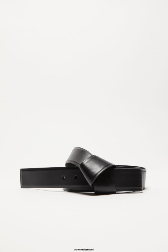 Acne Studios Lisätarvikkeet musta 0VF2B480 musubi nahkavyö