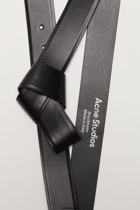 Acne Studios Lisätarvikkeet musta 0VF2B480 musubi nahkavyö