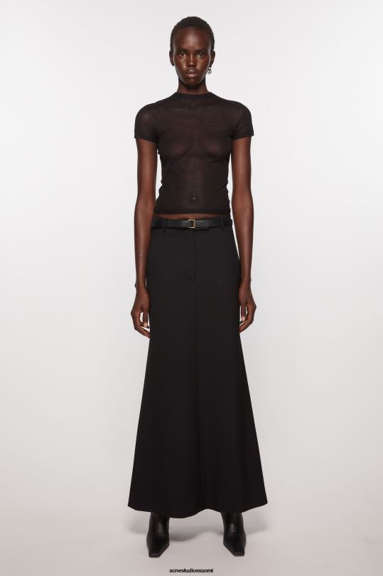 Acne Studios Lisätarvikkeet musta kulta 0VF2B498 nahkainen solkivyö