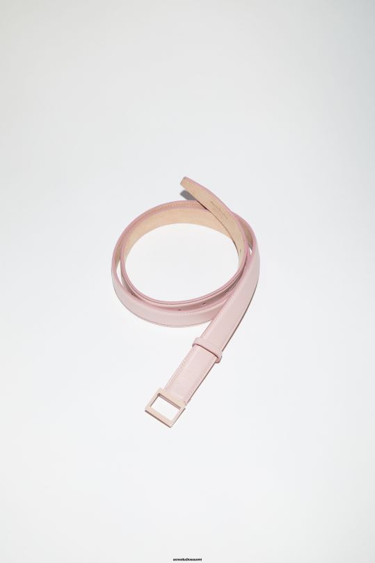 Acne Studios Lisätarvikkeet puuteri vaaleanpunainen 0VF2B870 nahkainen solkivyö