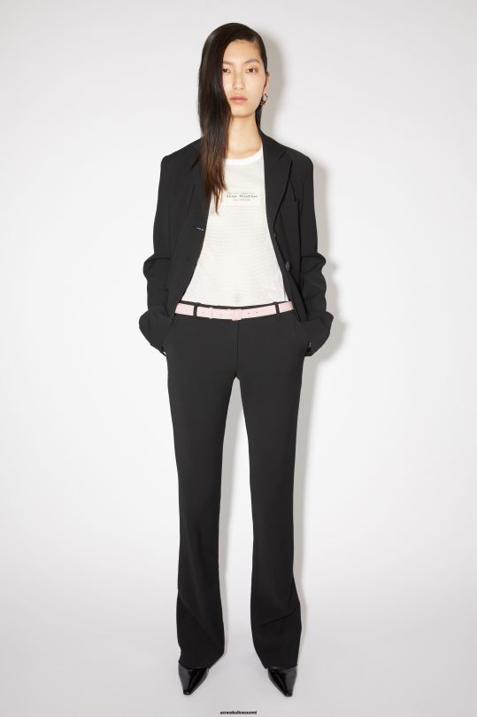 Acne Studios Lisätarvikkeet puuteri vaaleanpunainen 0VF2B870 nahkainen solkivyö