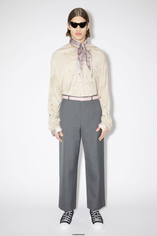 Acne Studios Lisätarvikkeet puuteri vaaleanpunainen 0VF2B870 nahkainen solkivyö