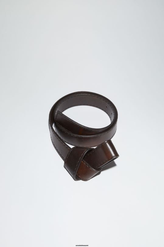 Acne Studios Lisätarvikkeet tumman ruskea 0VF2B581 musubi nahkavyö