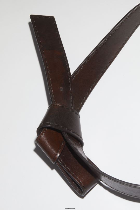 Acne Studios Lisätarvikkeet tumman ruskea 0VF2B581 musubi nahkavyö