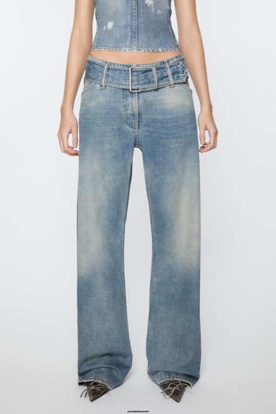 Acne Studios vaatteet keski sininen 0VF2B290 vyöfarkut - rento istuvuus