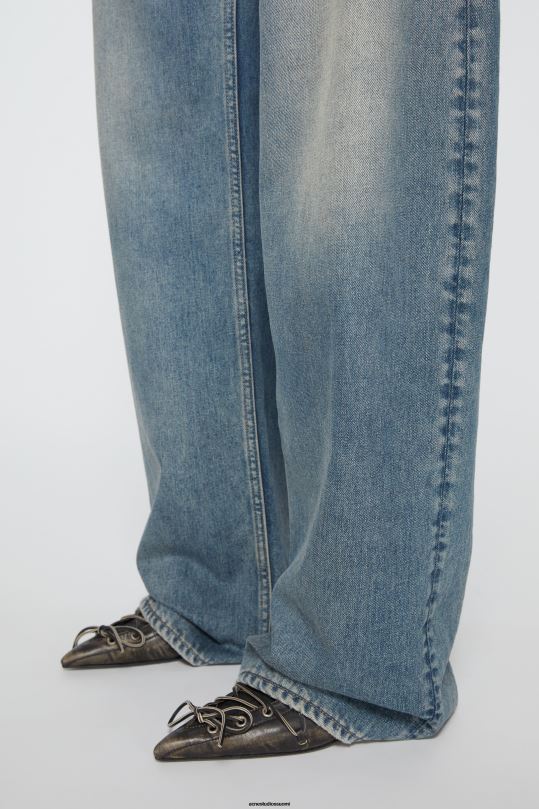 Acne Studios vaatteet keski sininen 0VF2B290 vyöfarkut - rento istuvuus
