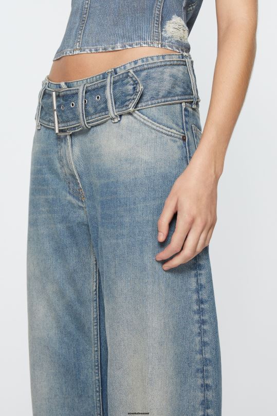 Acne Studios vaatteet keski sininen 0VF2B290 vyöfarkut - rento istuvuus