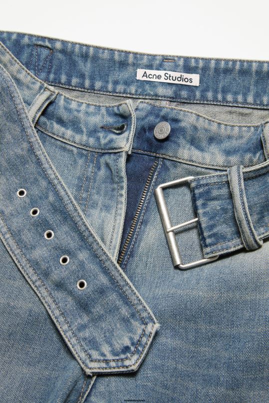 Acne Studios vaatteet keski sininen 0VF2B290 vyöfarkut - rento istuvuus