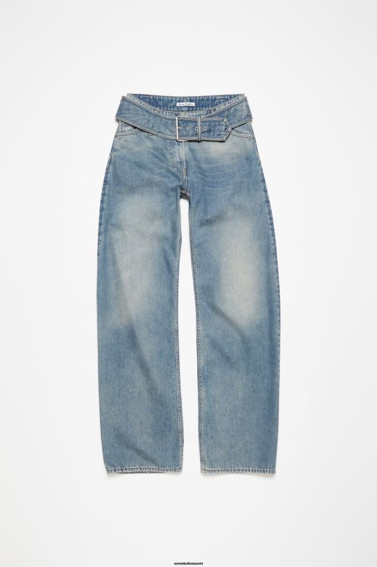 Acne Studios vaatteet keski sininen 0VF2B290 vyöfarkut - rento istuvuus
