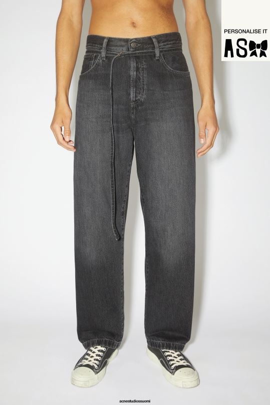 Acne Studios vaatteet musta 0VF2B1149 löysät farkut - 1991 toj unisex