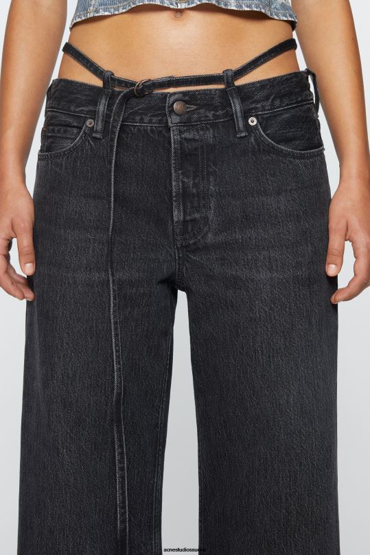 Acne Studios vaatteet musta 0VF2B218 tavalliset farkut - 2004
