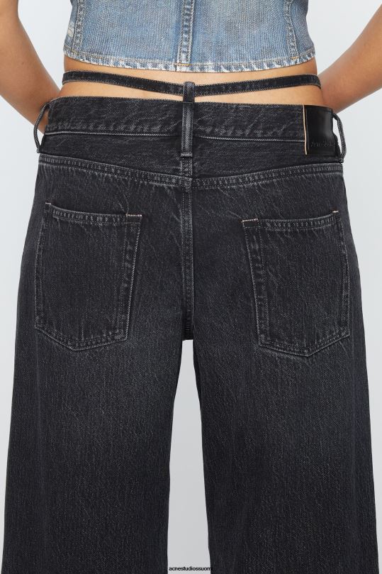 Acne Studios vaatteet musta 0VF2B218 tavalliset farkut - 2004