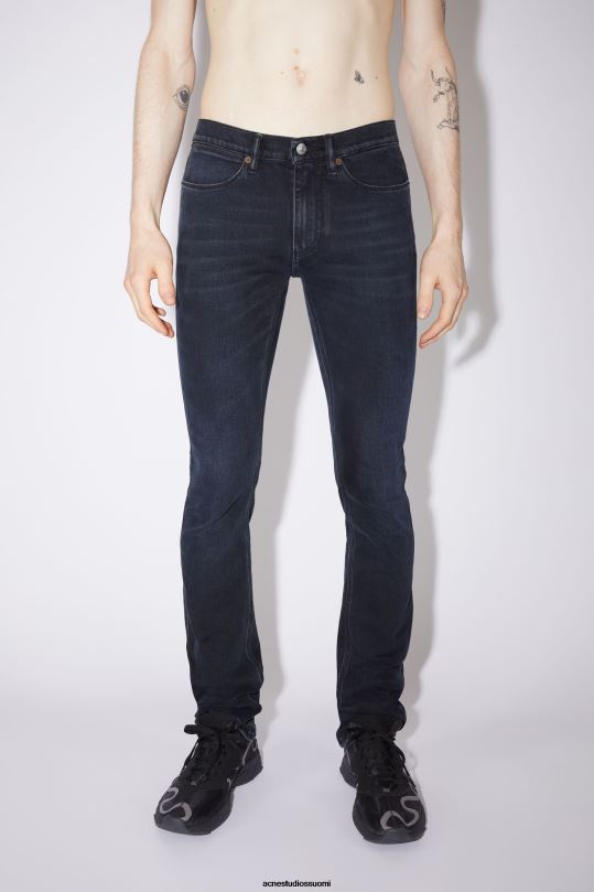Acne Studios vaatteet sininen musta 0VF2B1211 slim fit farkut - max