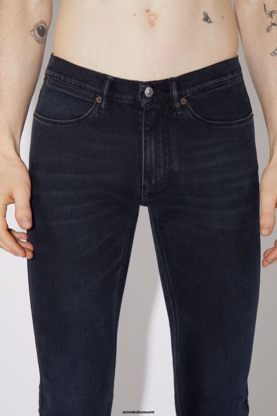 Acne Studios vaatteet sininen musta 0VF2B1211 slim fit farkut - max