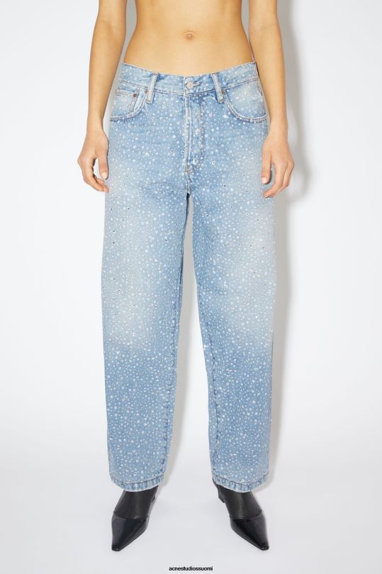 Acne Studios vaatteet vaaleansininen 0VF2B402 löysät farkut - 1991 toj strassit