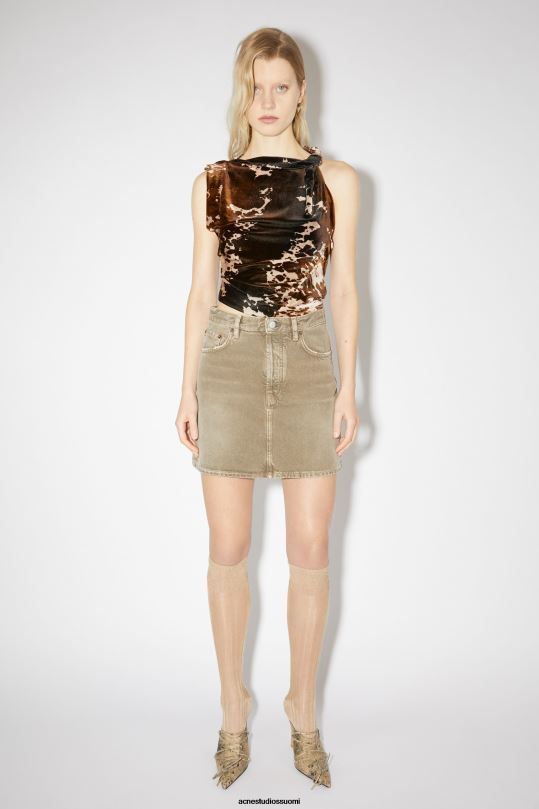 Acne Studios vaatteet beige 0VF2B351 denim minihame