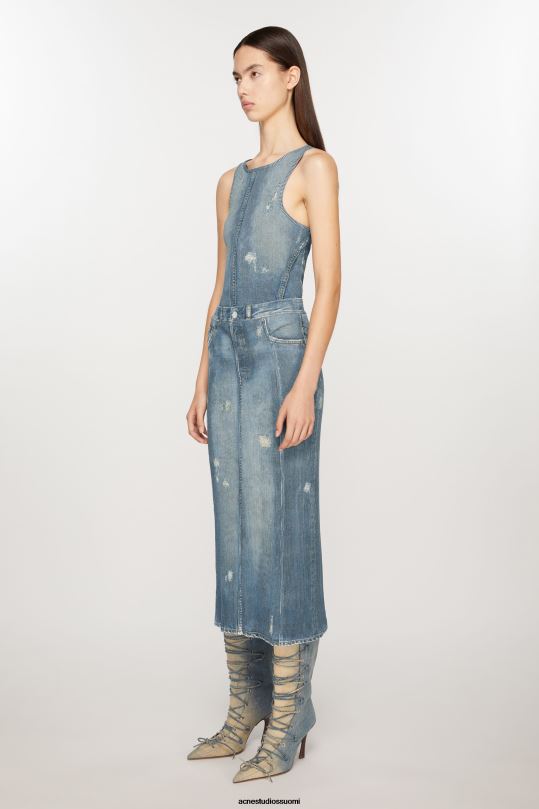 Acne Studios vaatteet denim sininen 0VF2B248 print hame