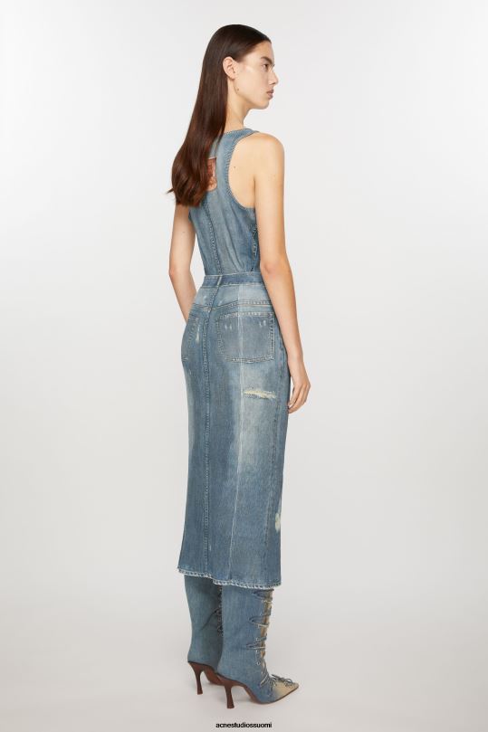 Acne Studios vaatteet denim sininen 0VF2B248 print hame