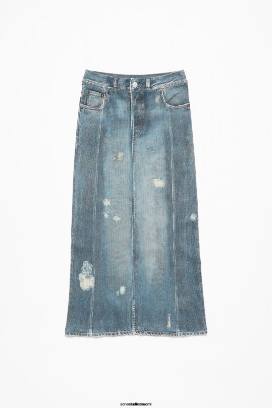 Acne Studios vaatteet denim sininen 0VF2B248 print hame