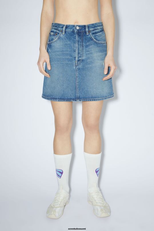 Acne Studios vaatteet keski sininen 0VF2B410 denim minihame
