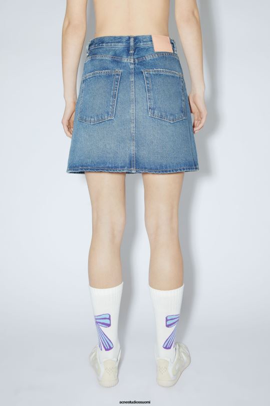 Acne Studios vaatteet keski sininen 0VF2B410 denim minihame