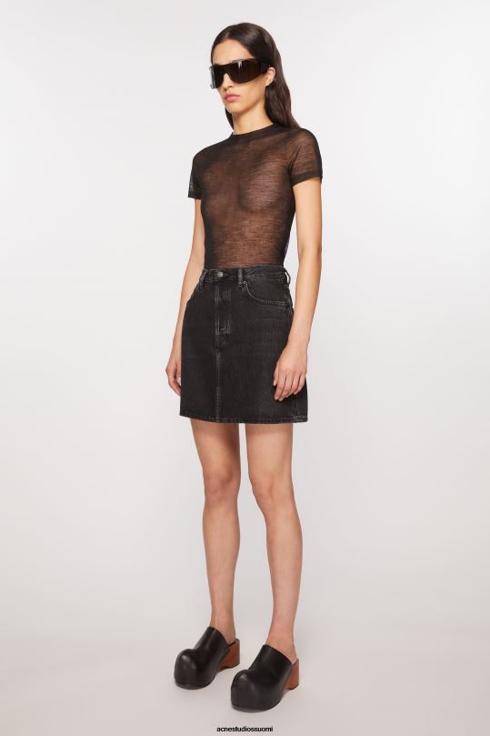 Acne Studios vaatteet musta 0VF2B253 farkkuhame