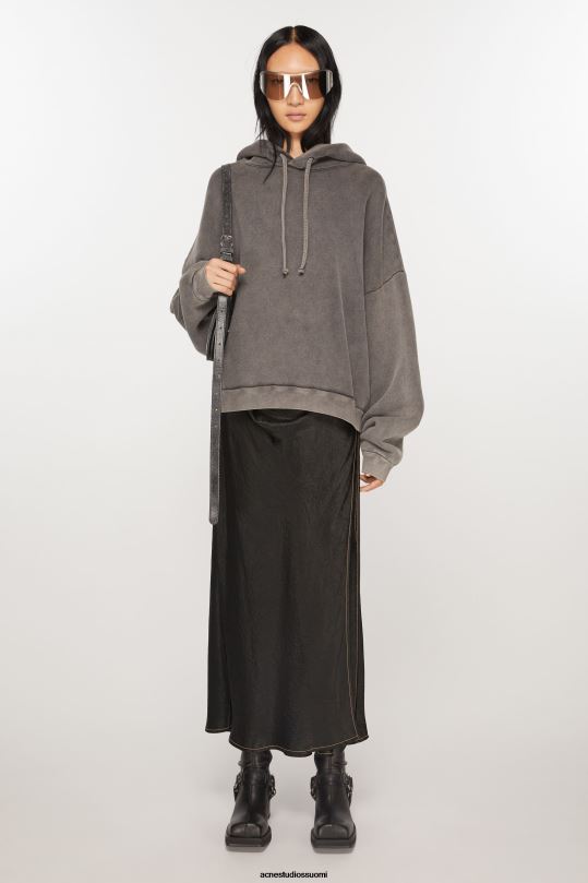 Acne Studios vaatteet musta 0VF2B254 satiininen hame