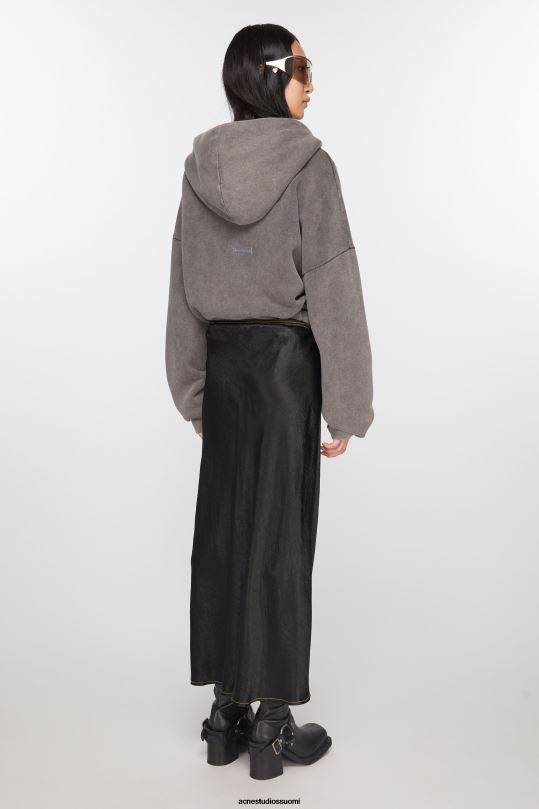 Acne Studios vaatteet musta 0VF2B254 satiininen hame