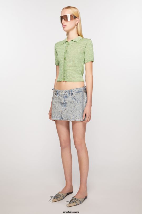 Acne Studios vaatteet sininen/beige 0VF2B256 denim minihame