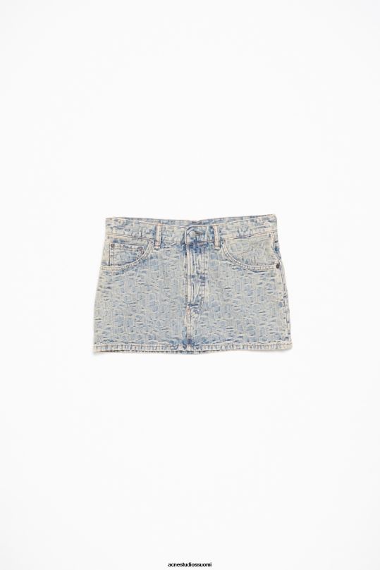 Acne Studios vaatteet sininen/beige 0VF2B256 denim minihame