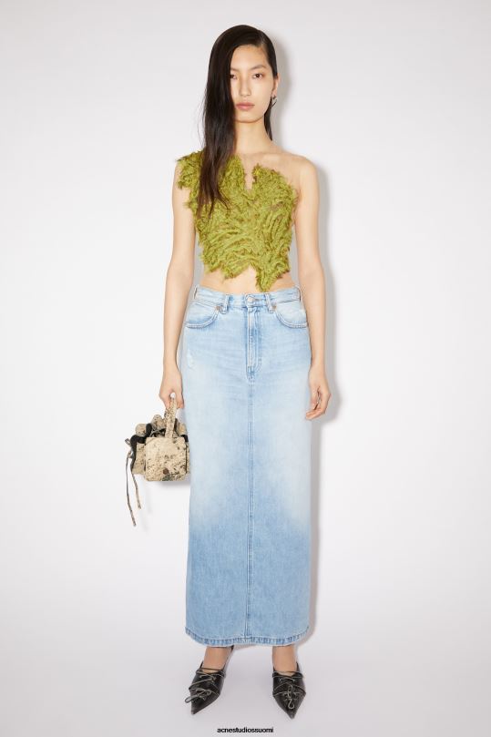 Acne Studios vaatteet vaaleansininen 0VF2B353 keskipitkä denim hame