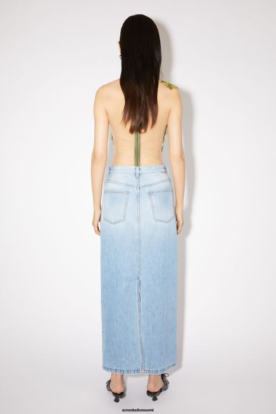 Acne Studios vaatteet vaaleansininen 0VF2B353 keskipitkä denim hame