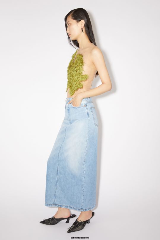Acne Studios vaatteet vaaleansininen 0VF2B353 keskipitkä denim hame