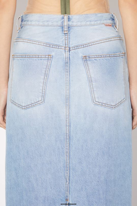 Acne Studios vaatteet vaaleansininen 0VF2B353 keskipitkä denim hame