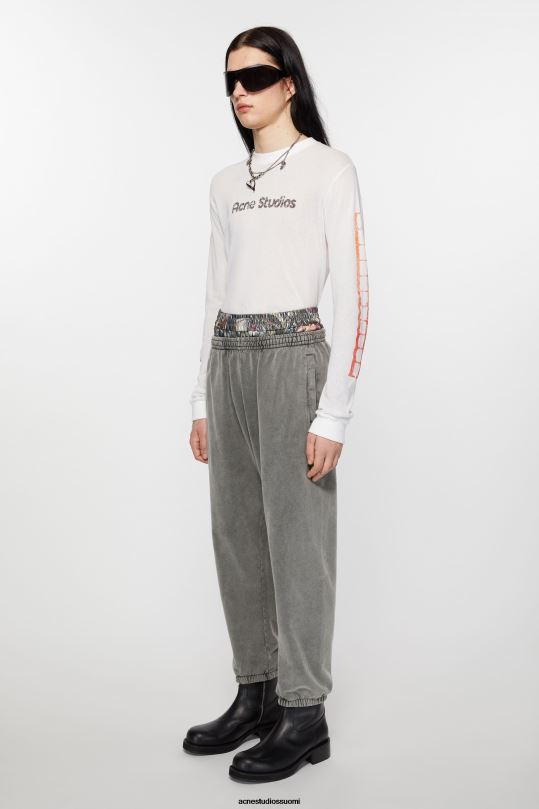 Acne Studios vaatteet haalistunut musta 0VF2B1046 puuvillaiset verkkarit