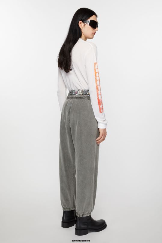 Acne Studios vaatteet haalistunut musta 0VF2B1046 puuvillaiset verkkarit