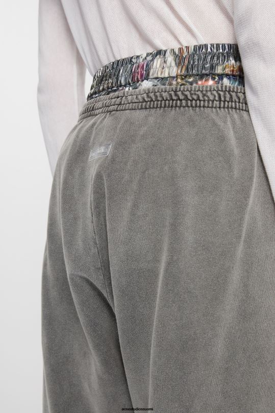Acne Studios vaatteet haalistunut musta 0VF2B1046 puuvillaiset verkkarit