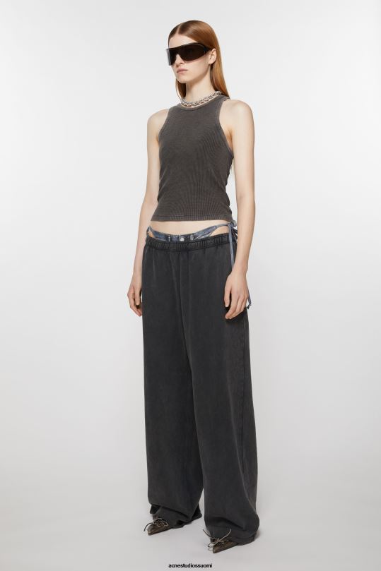 Acne Studios vaatteet haalistunut musta 0VF2B297 verkkarit