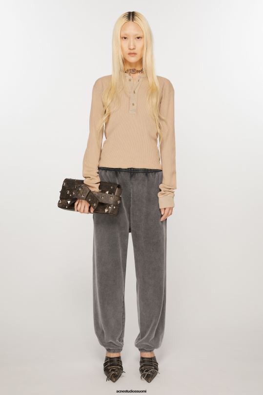 Acne Studios vaatteet haalistunut musta 0VF2B301 puuvillaiset verkkarit