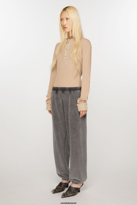 Acne Studios vaatteet haalistunut musta 0VF2B301 puuvillaiset verkkarit